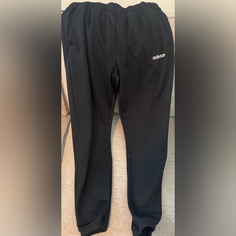 adidas men Black Athletic Joggers with Logo